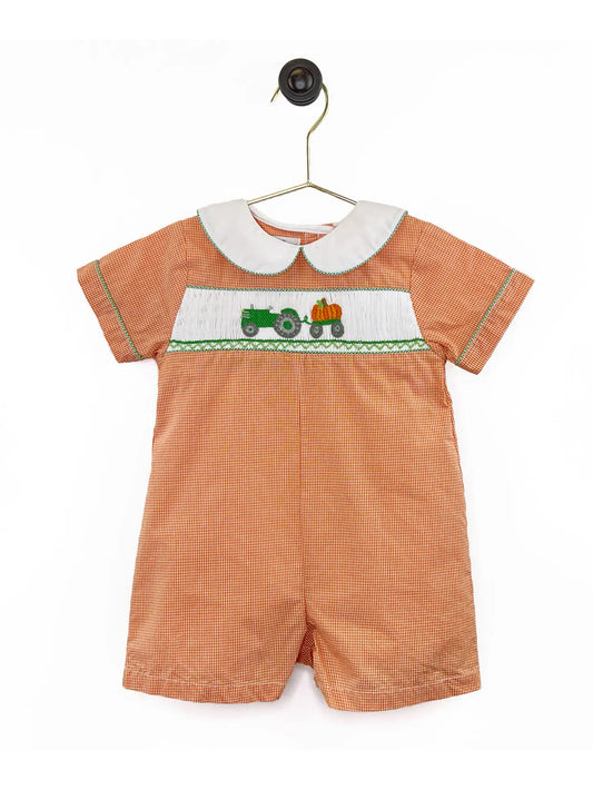 Smocked Pumpkin Romper