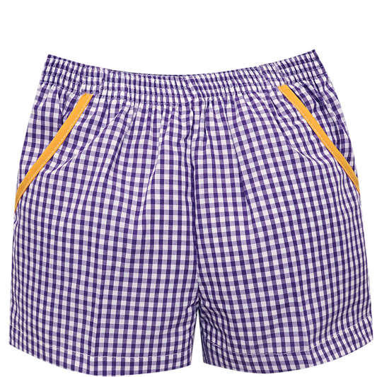 Purple Checkered Shorts