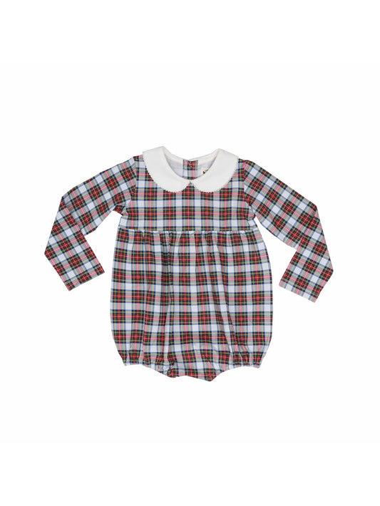 Long Sleeve Plaid Bubble