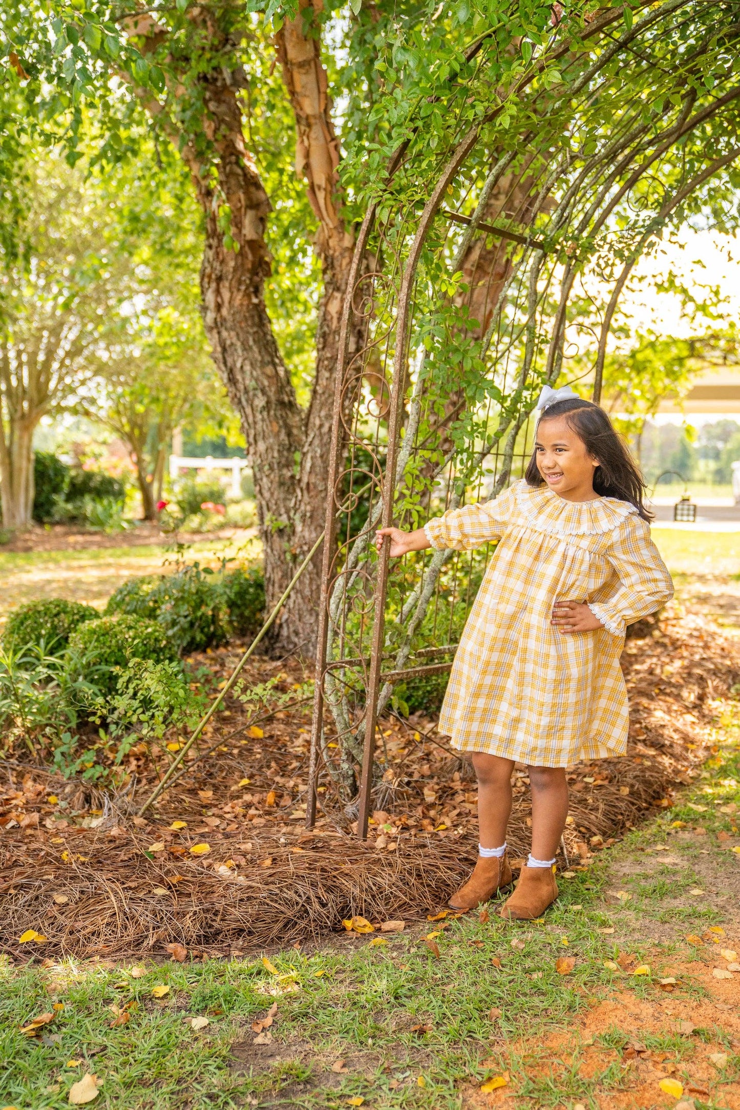 Mustard Plaid Dress