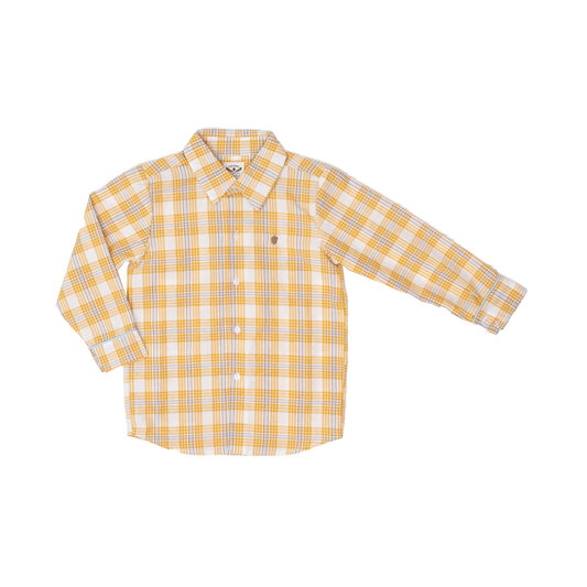 Mustard Plaid Oxford Shirt