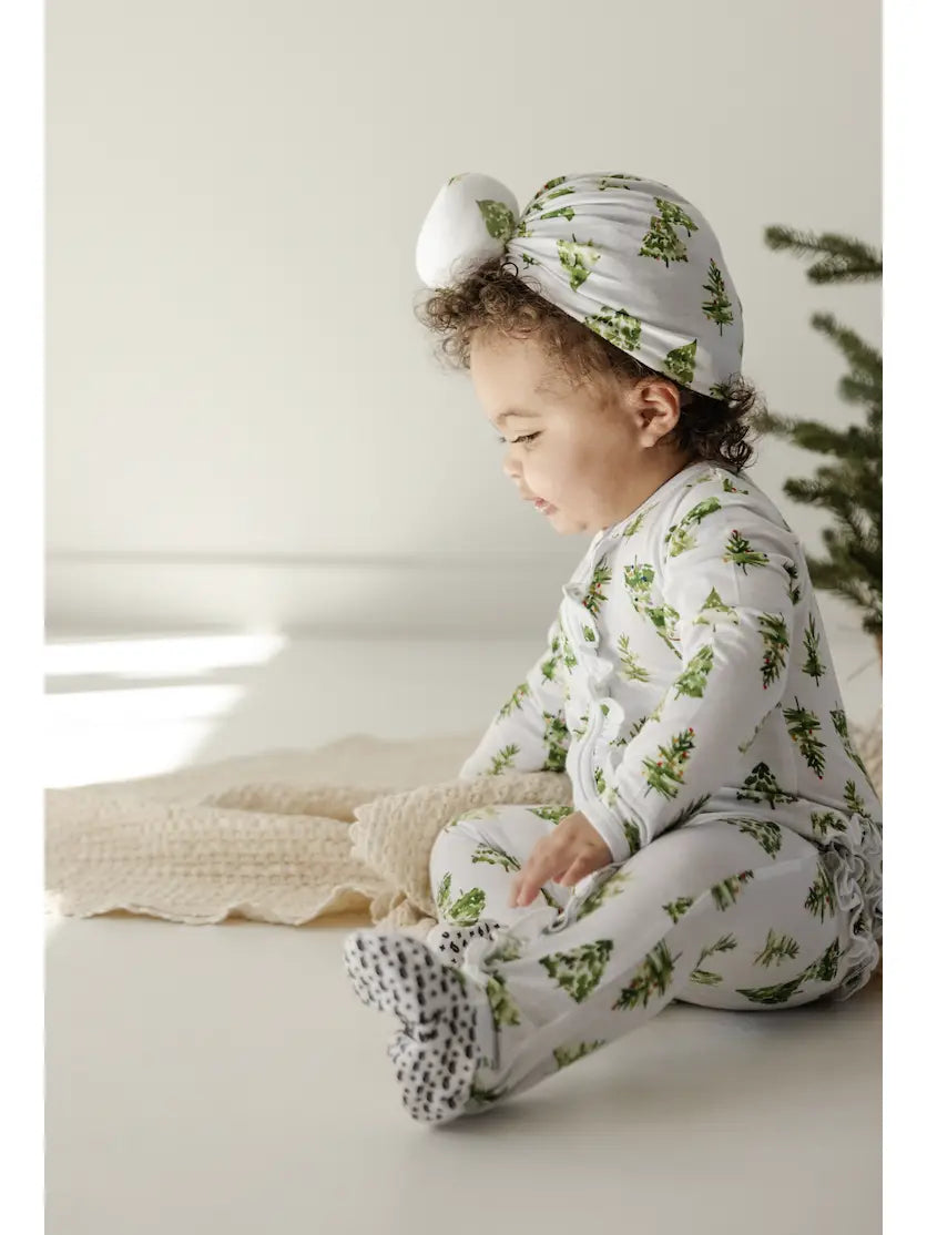 Ivory Christmas Tree Bamboo Sleeper + Ruffles