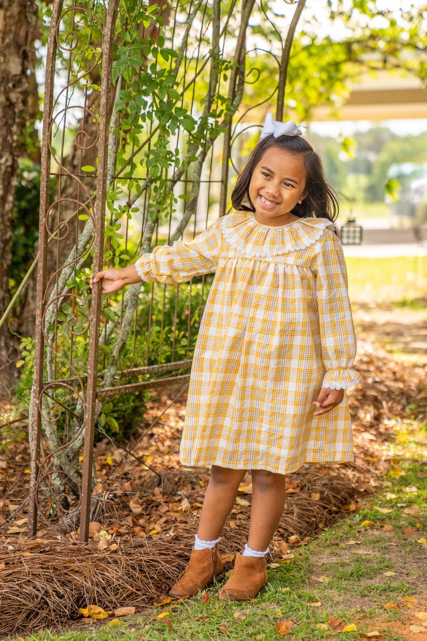 Mustard Plaid Dress