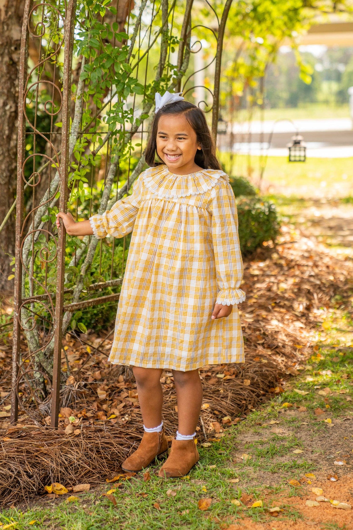 Mustard Plaid Dress