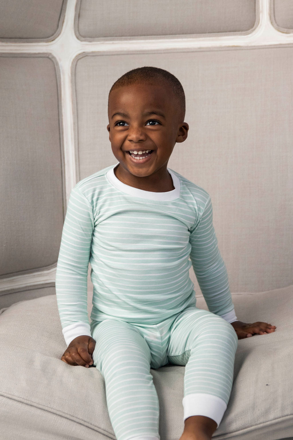 Sage Striped PJ Set